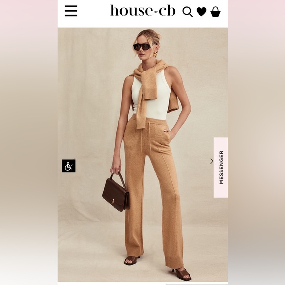 House Of CB Yalina Cashmere Blend Camel 🐪 Trousers